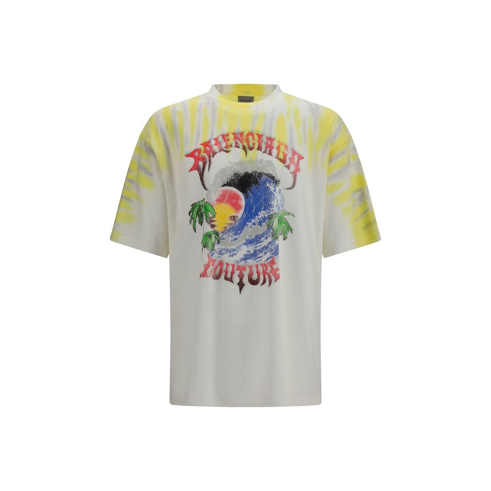 T-shirt Balenciaga bicolore en coton