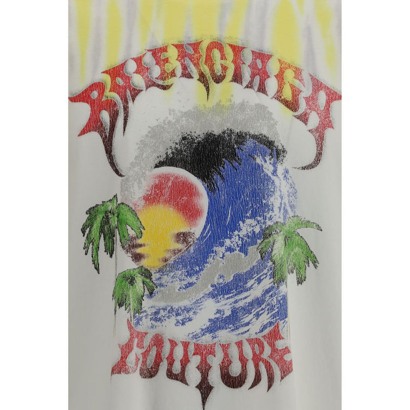 T-shirt Balenciaga bicolore en coton