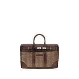 Brunello Cucinelli, cuir de veau marron, Bos Taurus, bagages et voyages