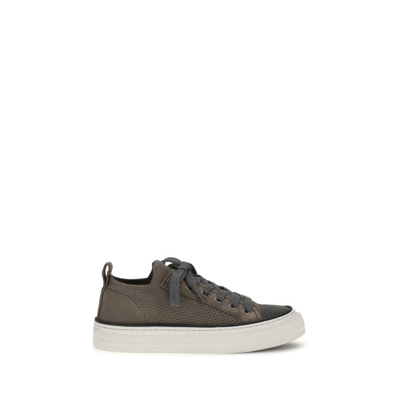 Brunello Cucinelli Brown Cotton Low Top Sneakers for Women