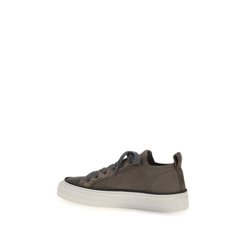 Brunello Cucinelli Brown Cotton Low Top Sneakers for Women