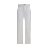 Jean Versace taille haute en coton blanc