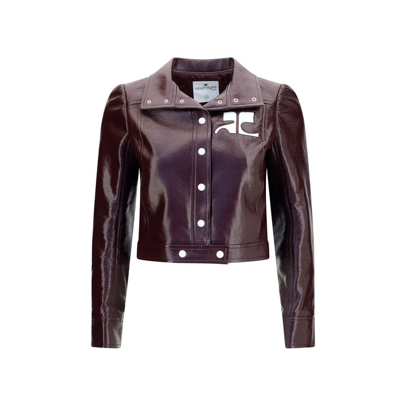 Courrèges Bordeaux Cotton Jacket - Reedition Vinyl Style