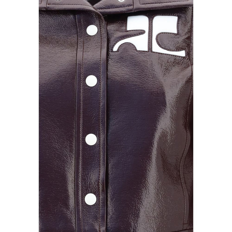 Courrèges Bordeaux Cotton Jacket - Reedition Vinyl Style