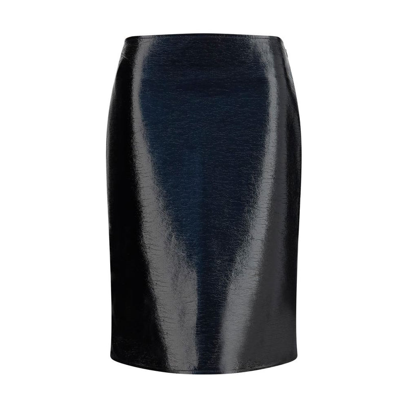 Courrèges Bordeaux Cotton Midi Skirt - Contemporary Style