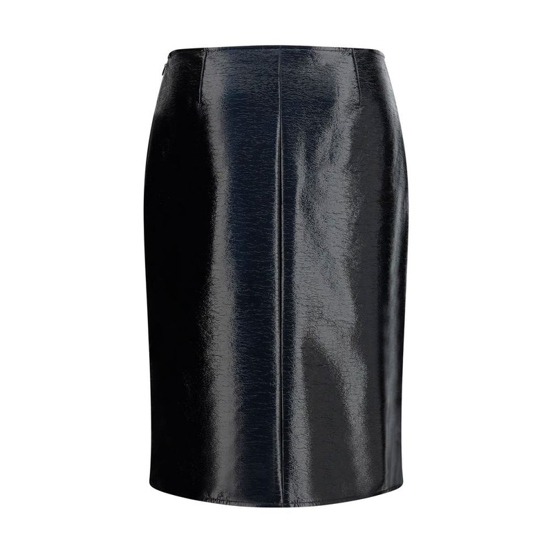Courrèges Bordeaux Cotton Midi Skirt - Contemporary Style