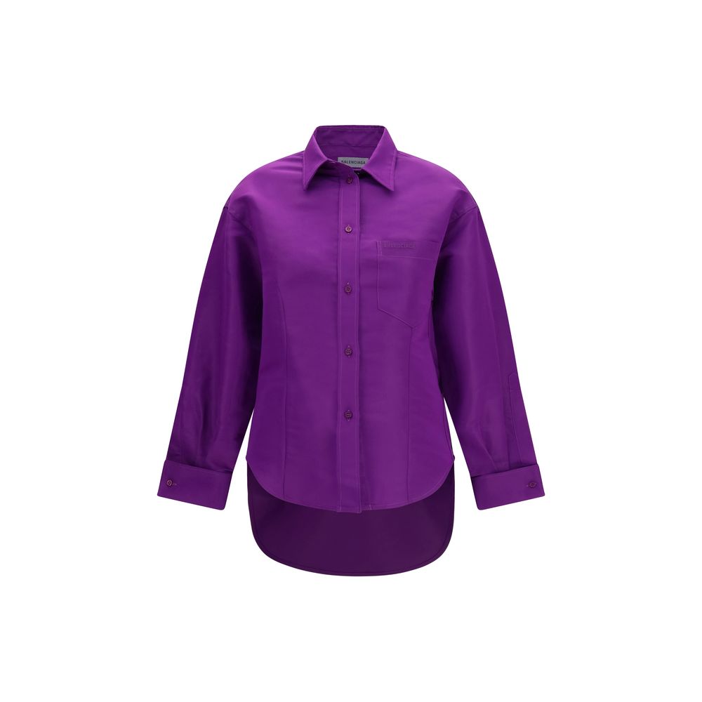 Chemise Balenciaga en coton violet