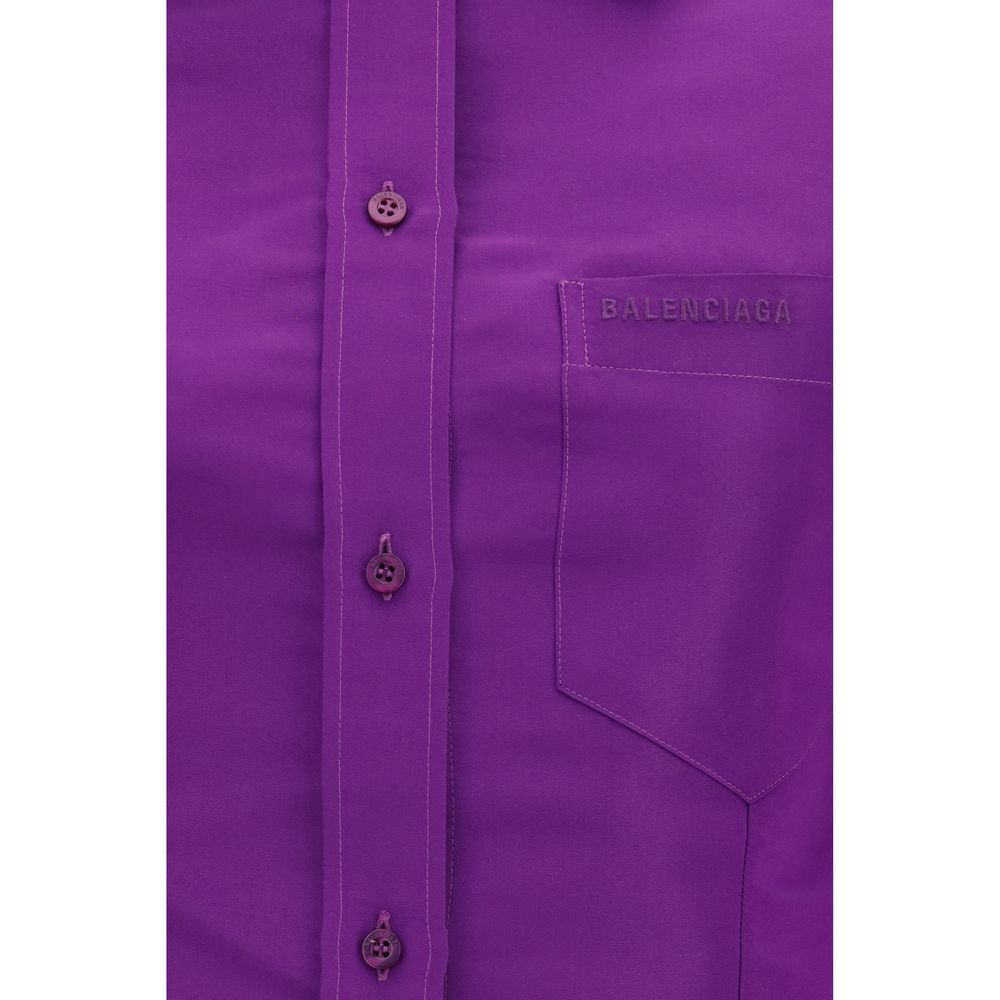 Chemise Balenciaga en coton violet