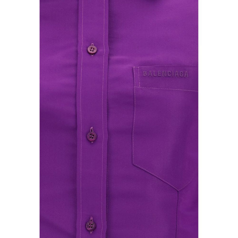 Balenciaga Purple Cotton Shirt