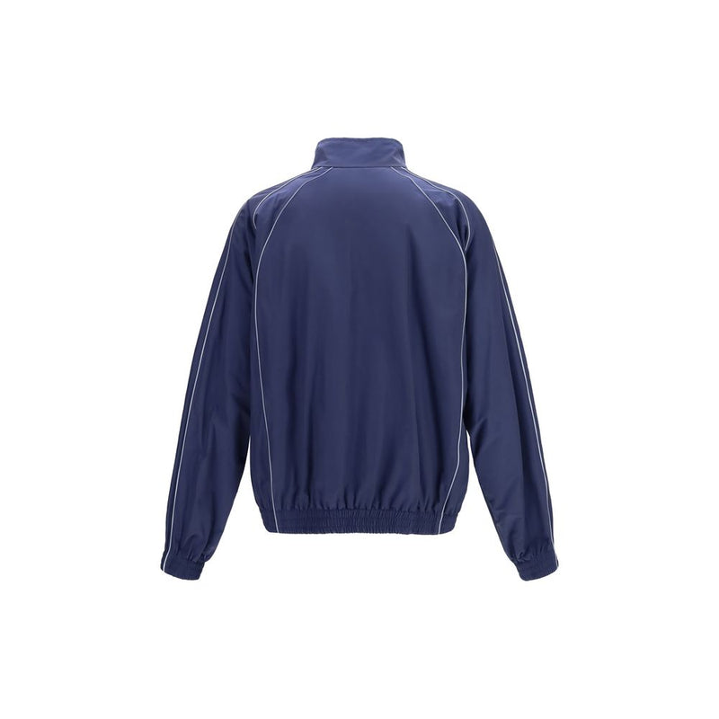 Blouson Balenciaga en coton coquille bleu
