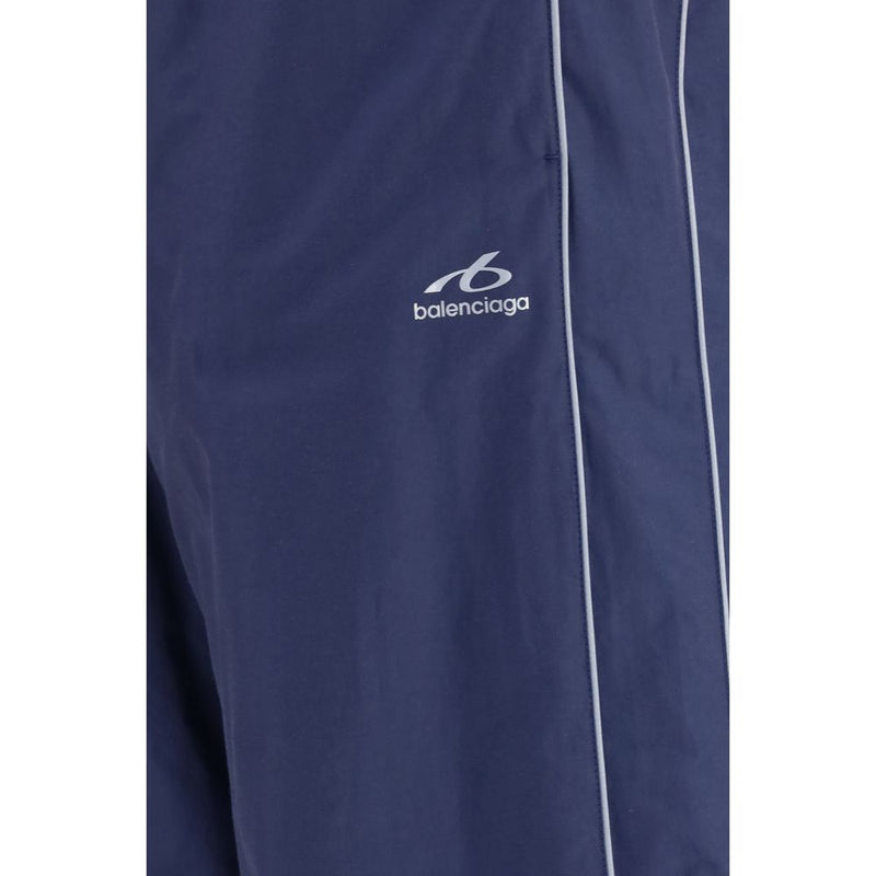 Pantalon de sport Balenciaga bleu en coton