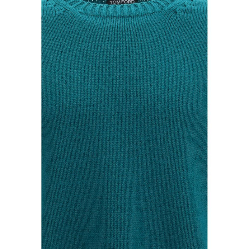 Sweat-shirt Tom Ford Bicolor en laine Oves Aries