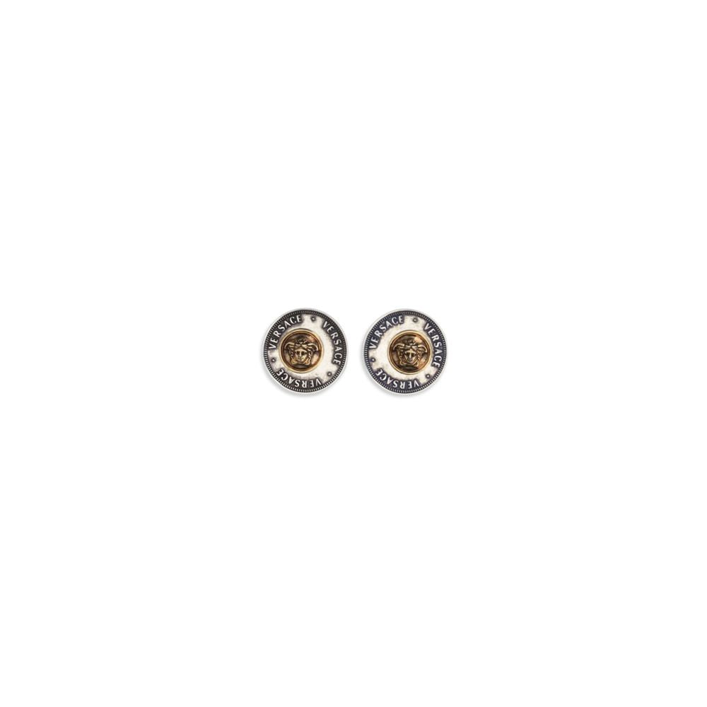 Boucles d'oreilles Versace grises en laiton