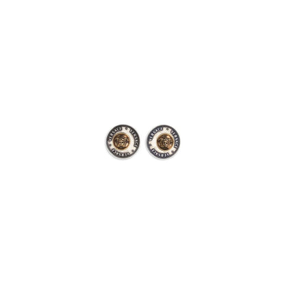 Boucles d'oreilles Versace grises en laiton