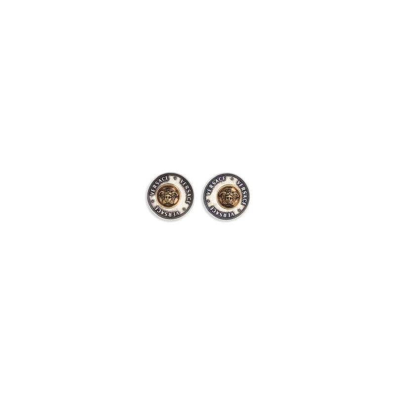 Boucles d'oreilles Versace grises en laiton