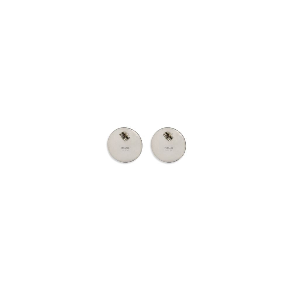 Boucles d'oreilles Versace grises en laiton