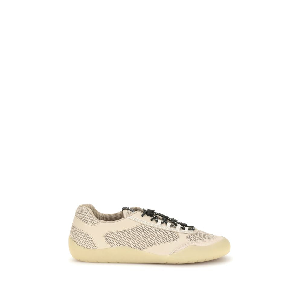 Baskets athlétiques Prada en polyester beige