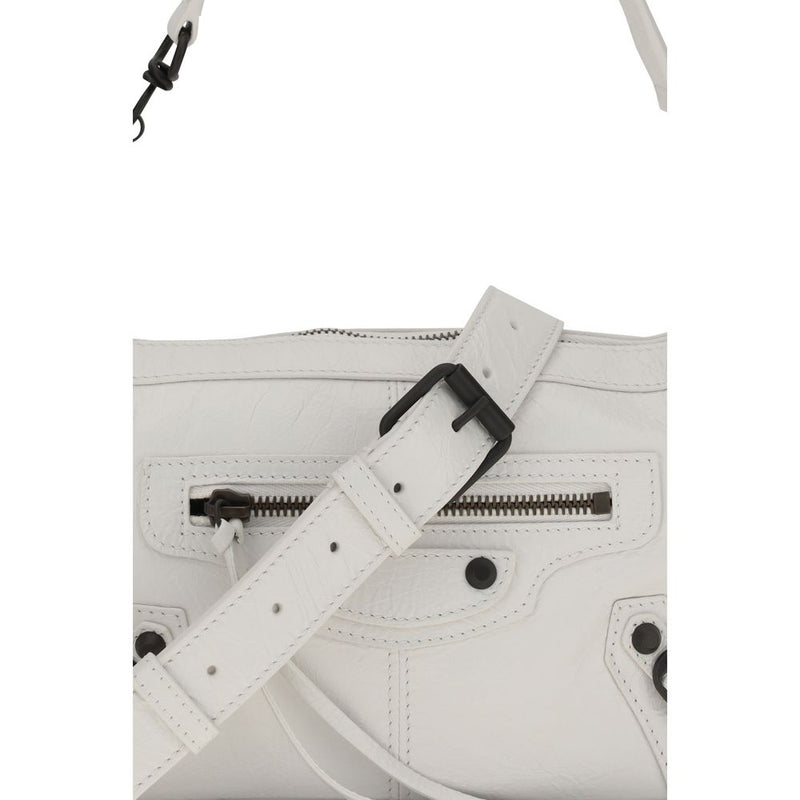 Sac à main Balenciaga en cuir d'agneau blanc