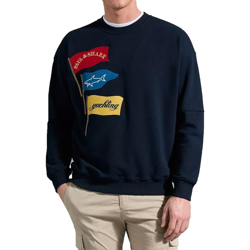 Sweat-shirt en coton bleu Paul & Shark