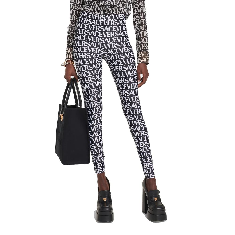 Leggings en Élastane Noir Versace pour Femme
