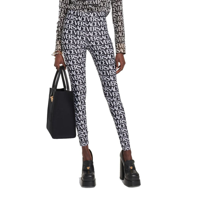 Leggings en Élastane Noir Versace pour Femme
