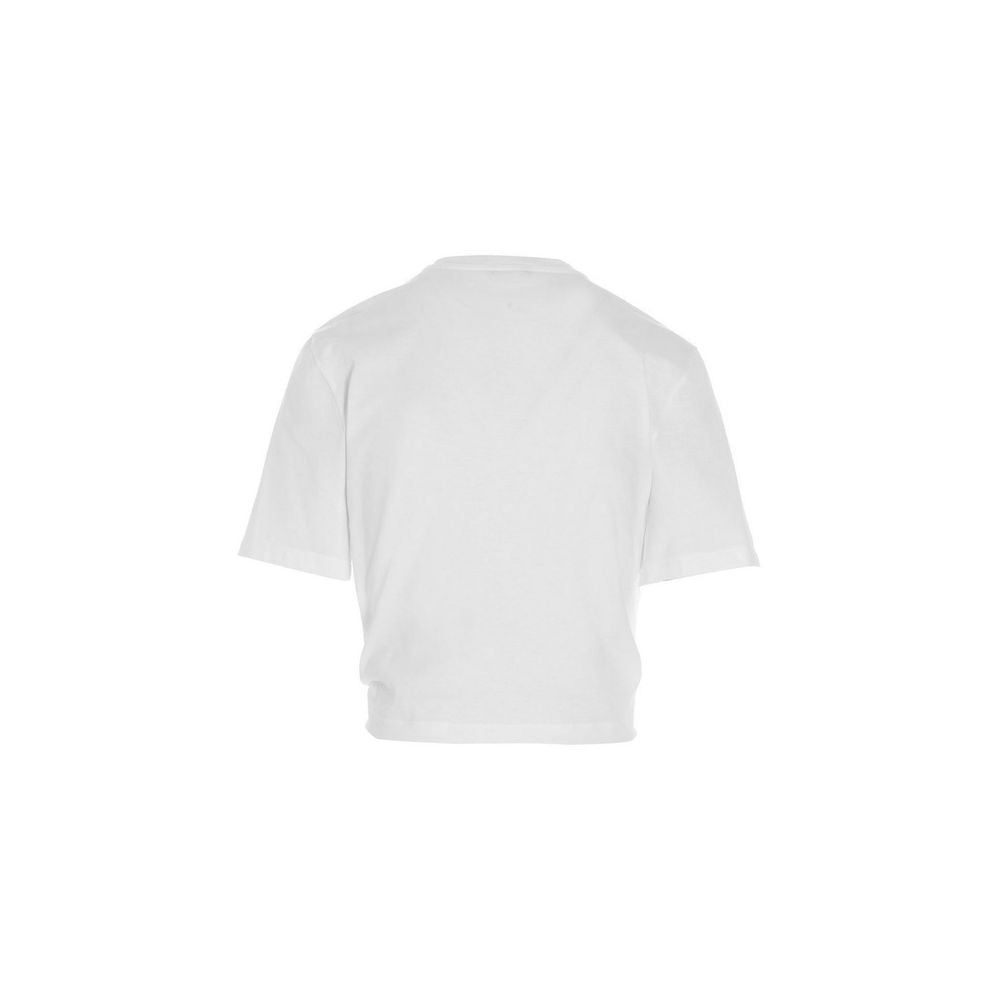 T-Shirt en Coton Blanc Versace pour Femme