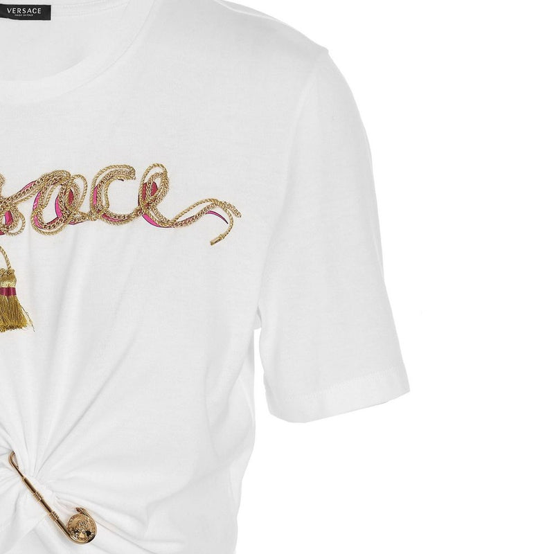 Versace White Cotton T-Shirt for Women