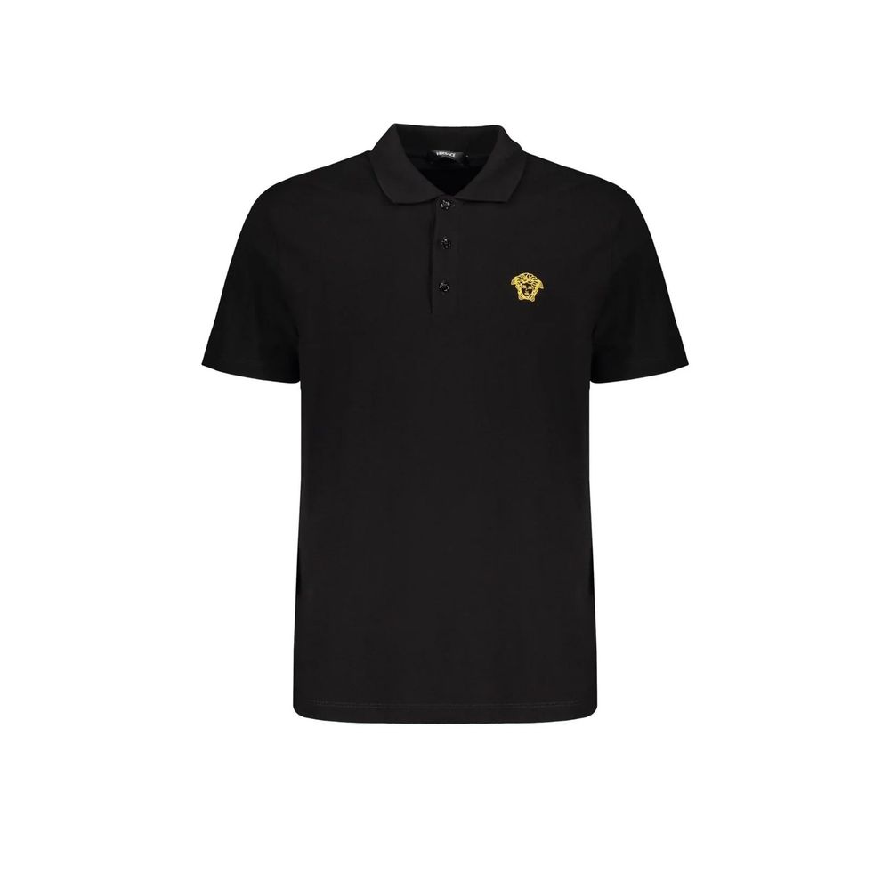 Polo Versace en coton noir