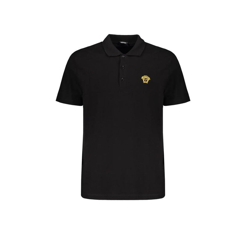 Polo Versace en coton noir