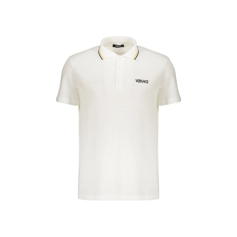 Polo Versace en coton blanc
