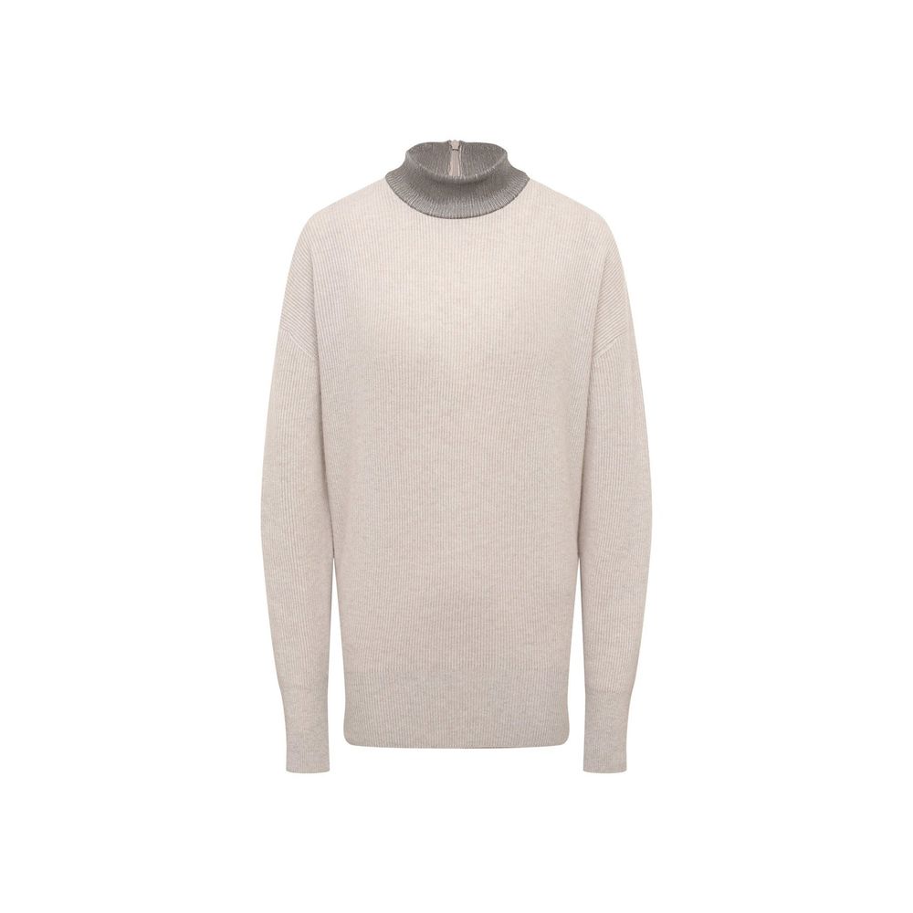 Pull en cachemire beige de Brunello Cucinelli