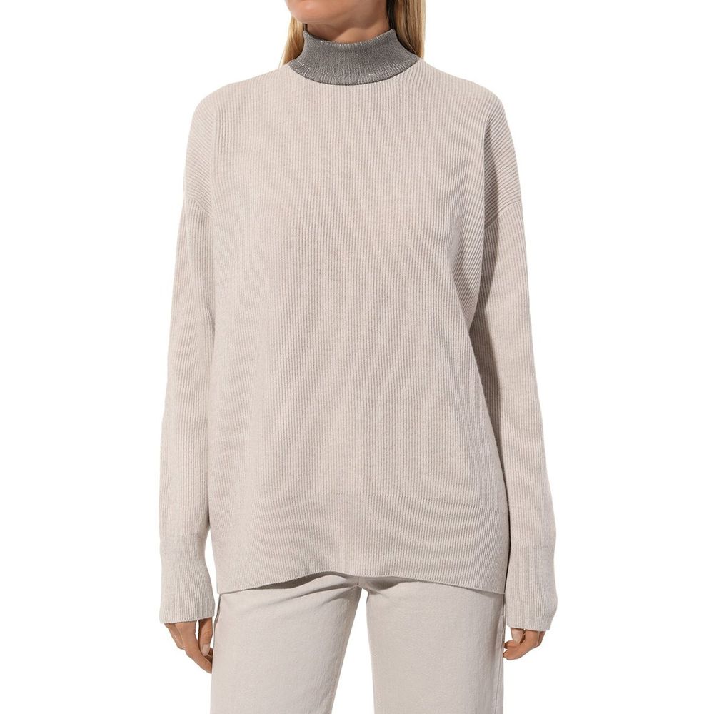 Pull en cachemire beige de Brunello Cucinelli