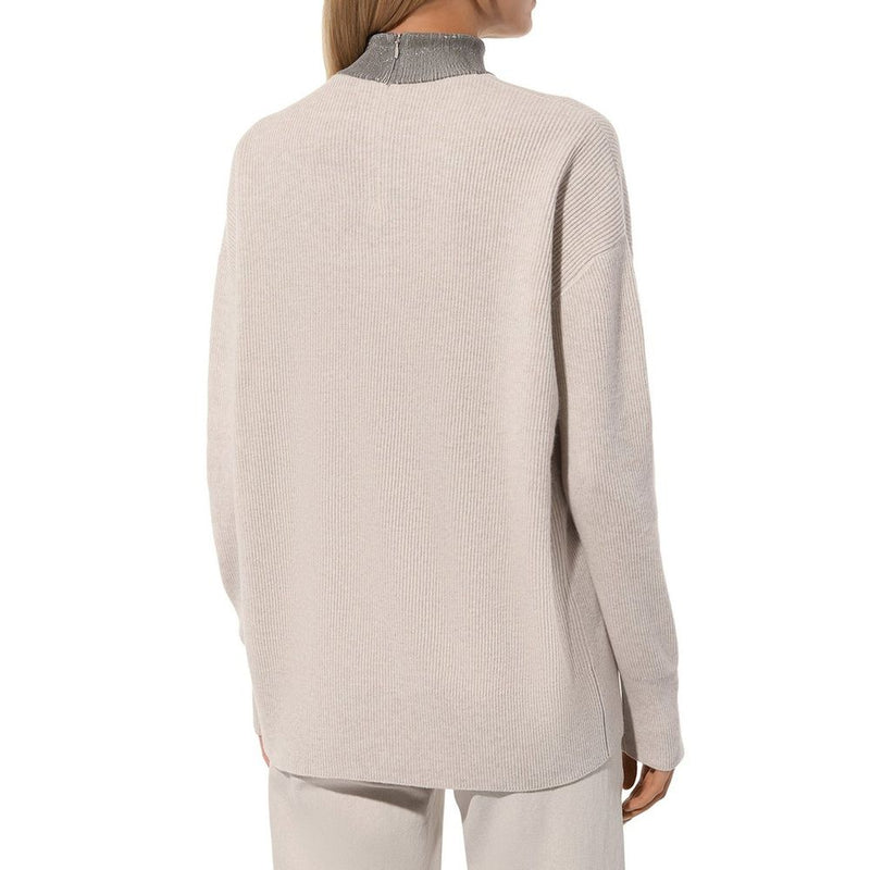 Pull en cachemire beige de Brunello Cucinelli
