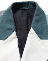 Dolce & Gabbana Multicolor Patchwork Linen Double Breasted Jacket
