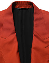 Dolce & Gabbana Red Cashmere Single Breasted Blazer Jacket