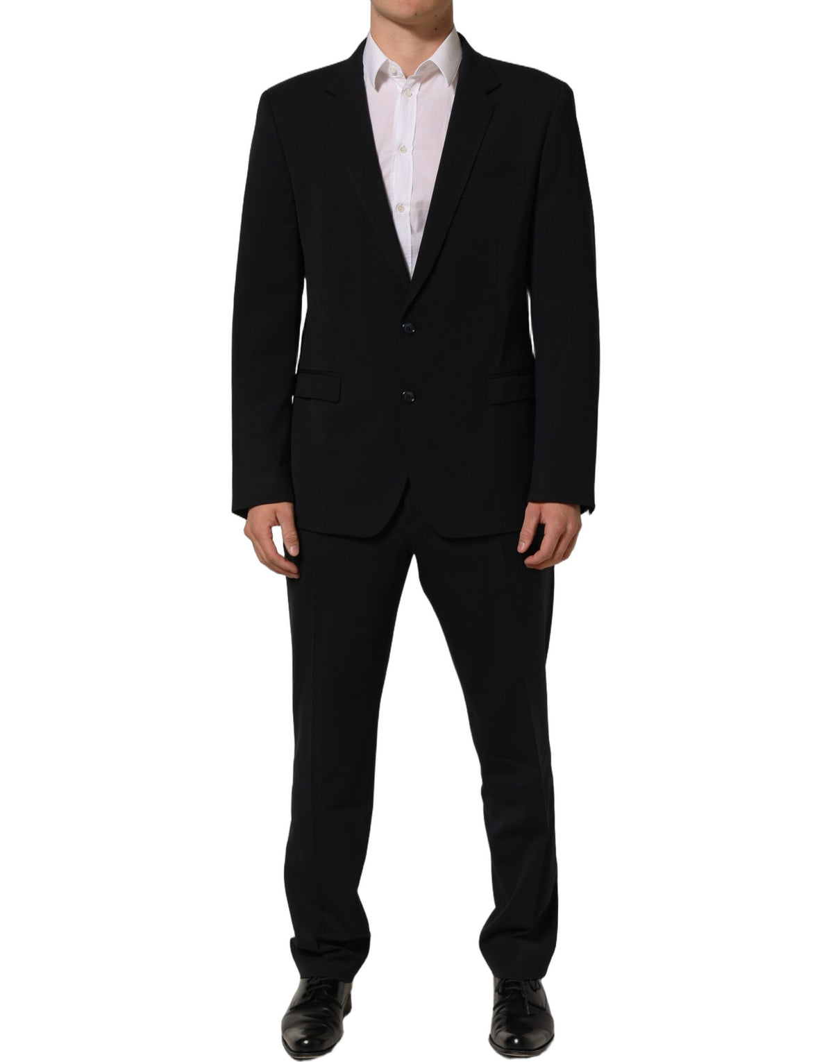 Dolce & Gabbana Dark Blue Wool Slim Fit Formal Men 2 Piece Suit