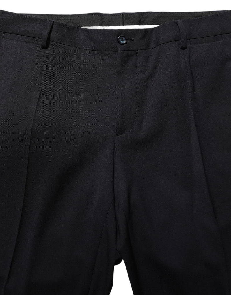 Dolce & Gabbana Dark Blue Wool Slim Fit Formal Men 2 Piece Suit