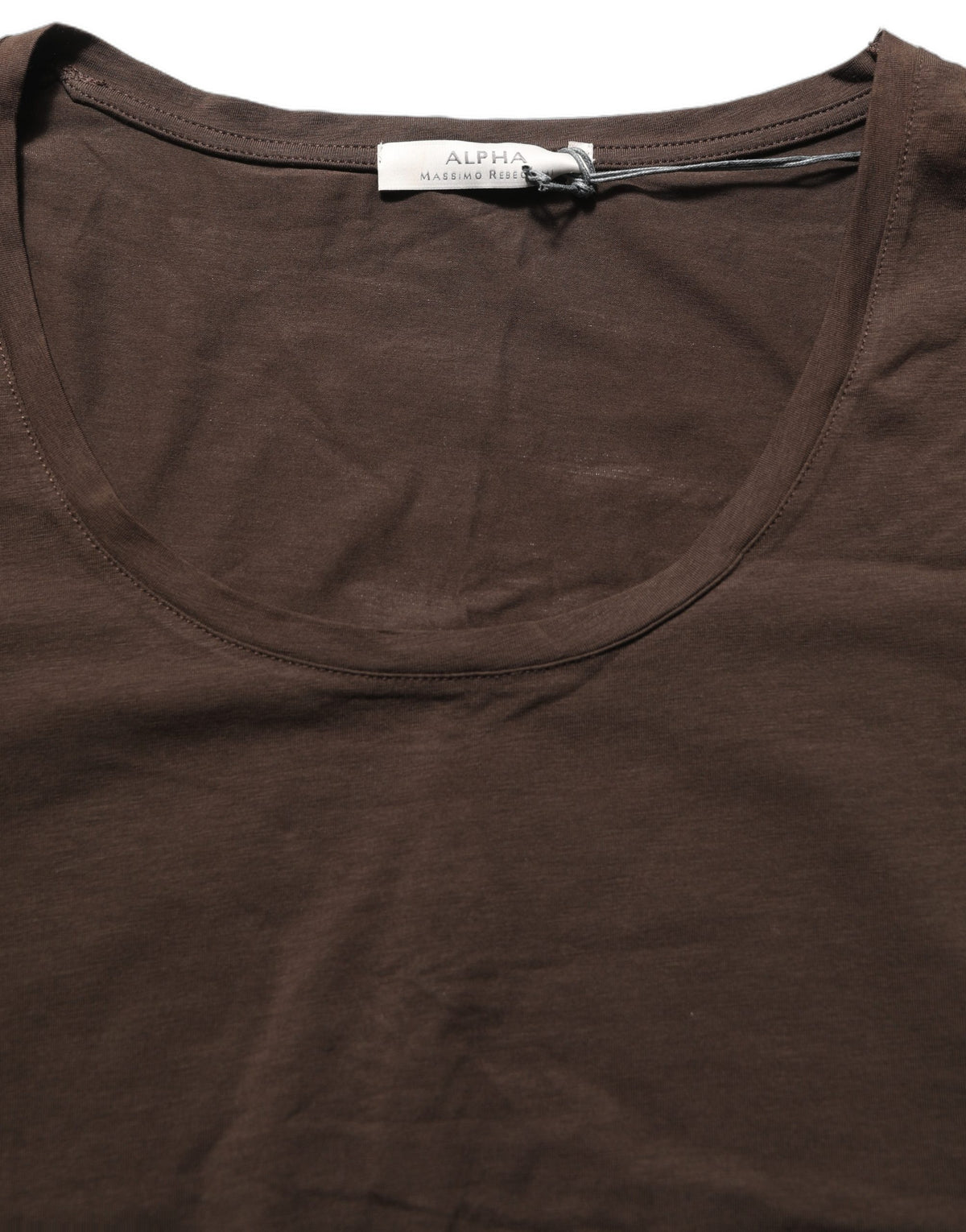 Alpha Massimo Rebecchi Brown Long Sleeves Round Neck Top