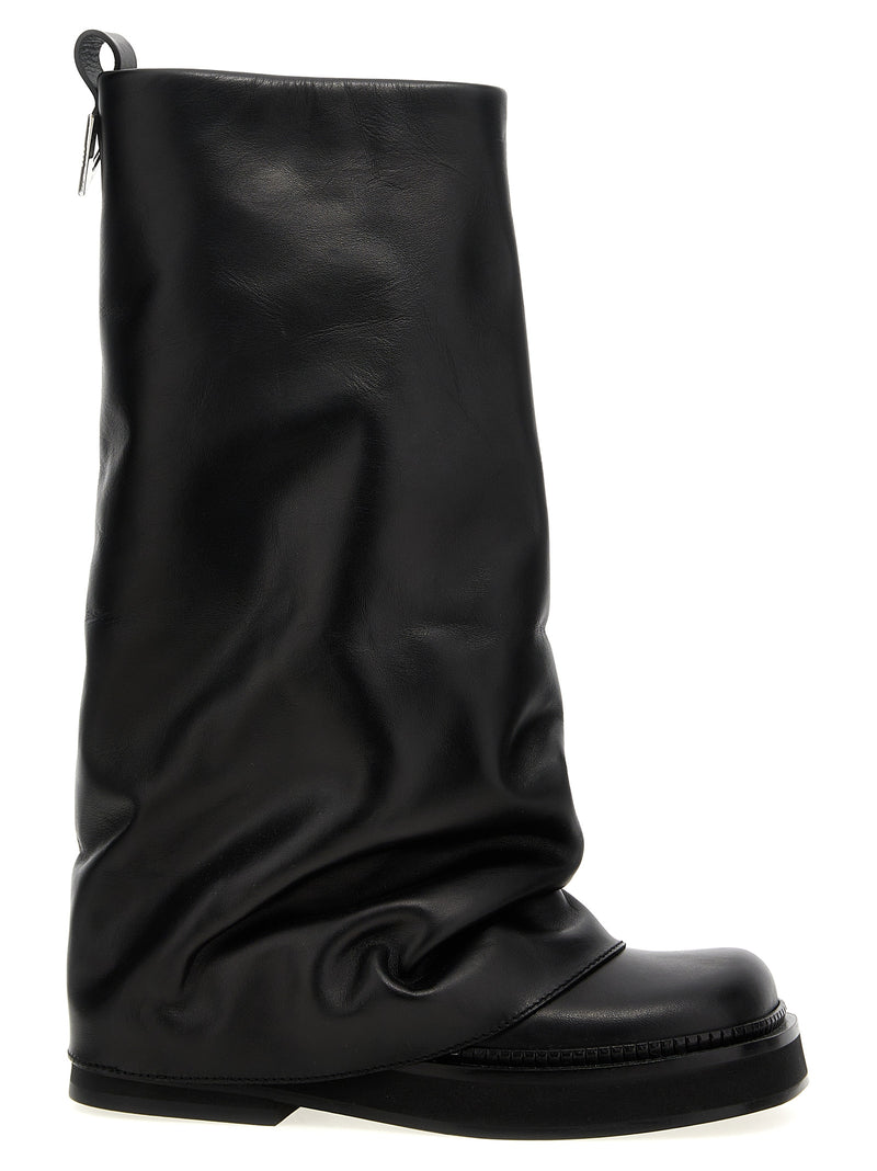 Bottes hautes The Attico en veau noir