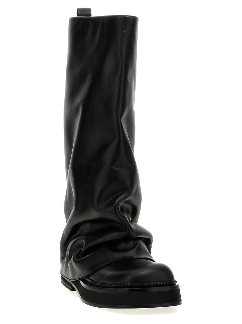 Bottes hautes The Attico en veau noir
