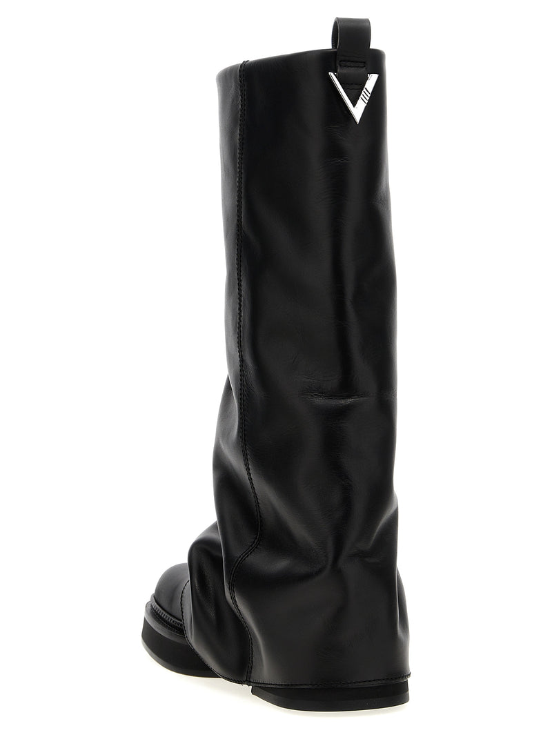 Bottes hautes The Attico en veau noir