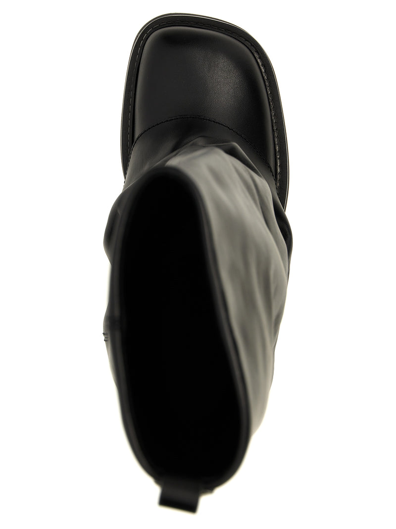 Bottes hautes The Attico en veau noir