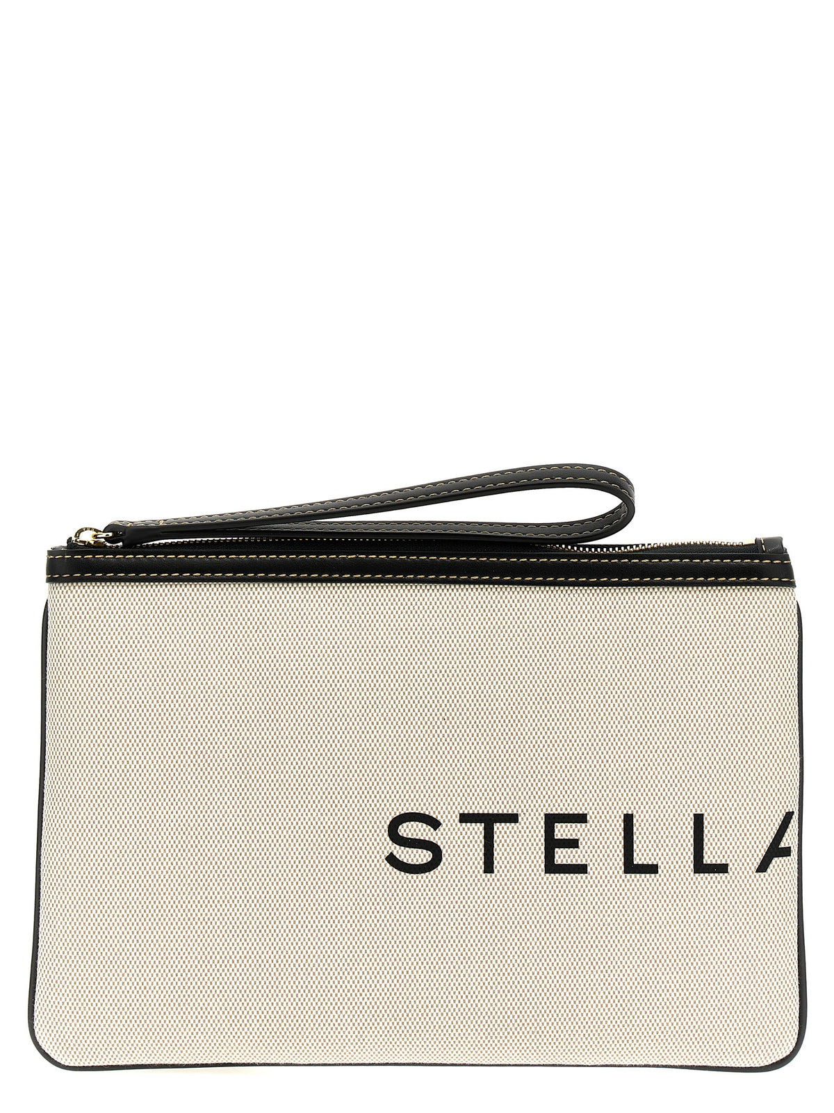 Sac pochette Stella McCartney en coton beige