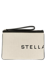 Sac pochette Stella McCartney en coton beige