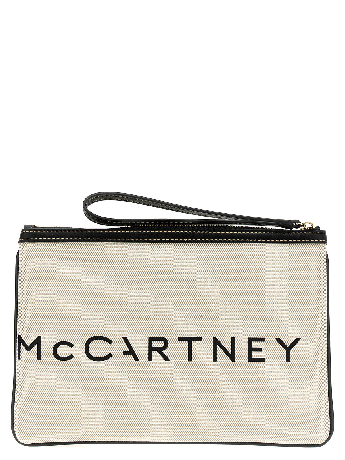 Sac pochette Stella McCartney en coton beige