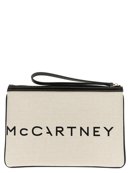 Stella McCartney Beige Cotton Clutch Bag