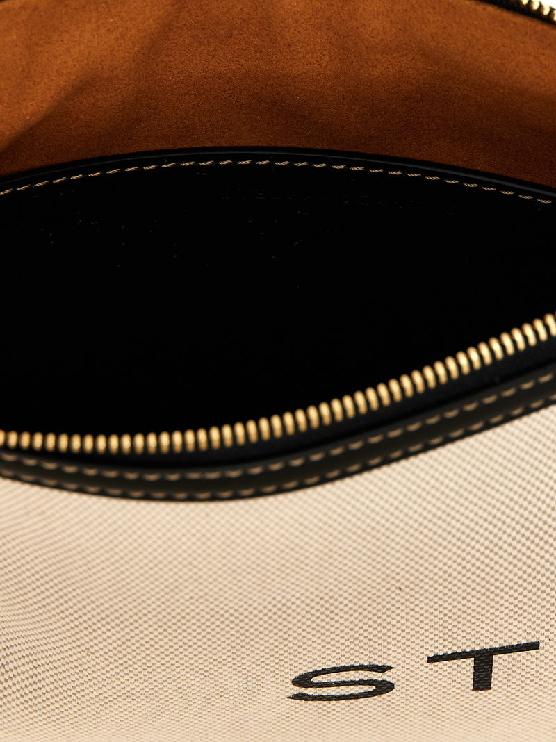 Sac pochette Stella McCartney en coton beige