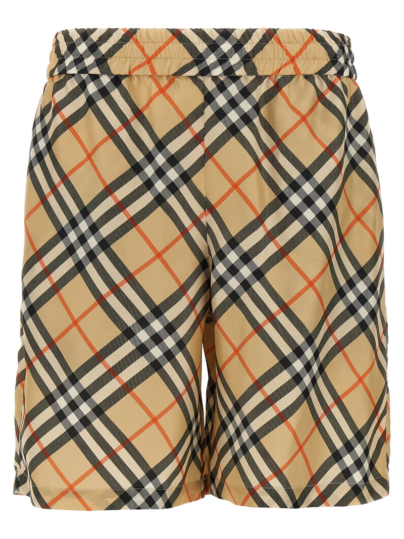 Burberry Beige Satin Bermuda Shorts
