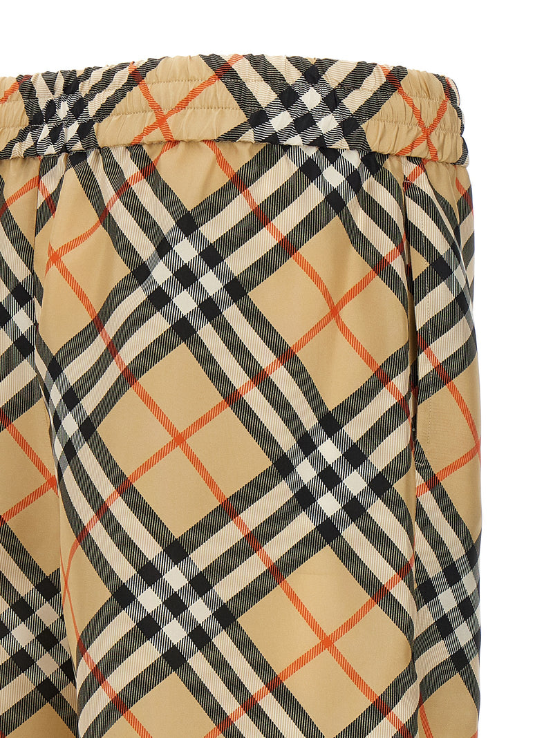 Burberry Beige Satin Bermuda Shorts