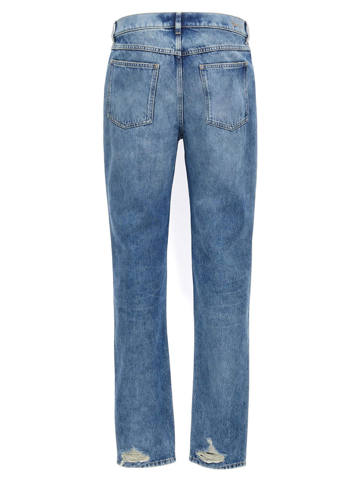 Givenchy Blue Cotton Straight-Leg Jeans for Men